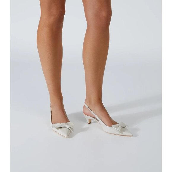 Tony Bianco Divine Low Heel in Dove 9 with Box Womens Kitten Slingbacks - Picture 14 of 15